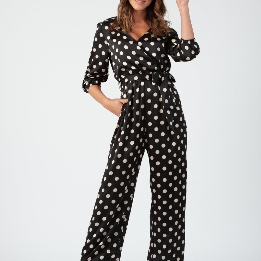 Lucca Couture Polka Dot Wrap Dress